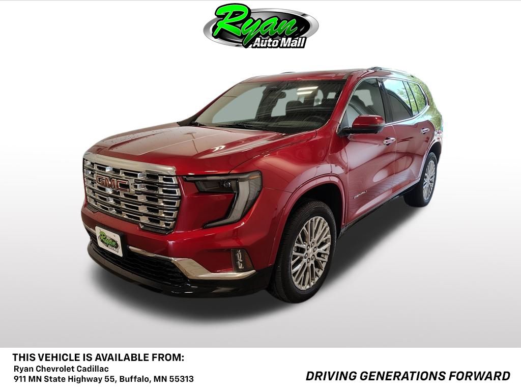 Volcanic Red Tintcoat 2025 GMC Acadia SUV / Crossover Four-Wheel Drive 8-Speed Automatic