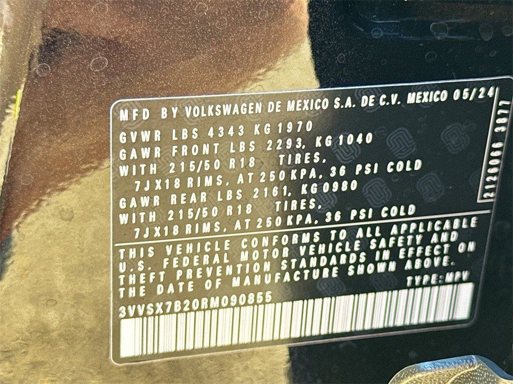 New 2024 Black Pearl Volkswagen 1.5T SE image 35