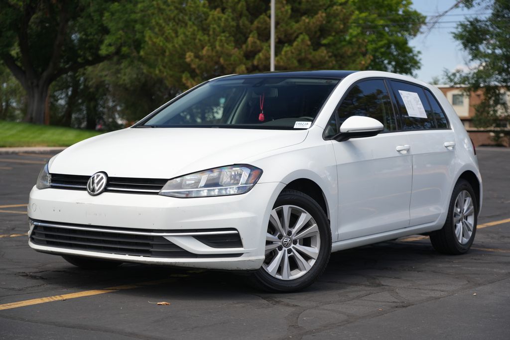 White 2020 Volkswagen Golf Hatchback Front-Wheel Drive 8-Speed Automatic
