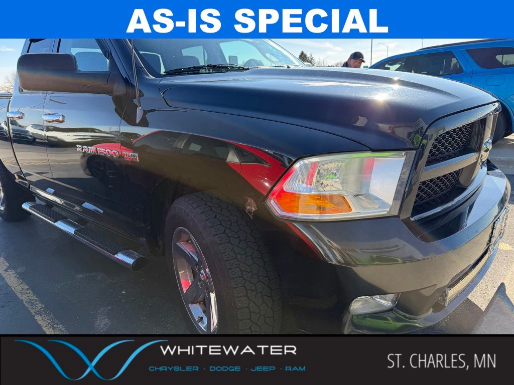 Black Clearcoat 2012 RAM 1500 Express Quad Cab 4WD Pickup Truck Four-Wheel Drive 6-Speed Automatic