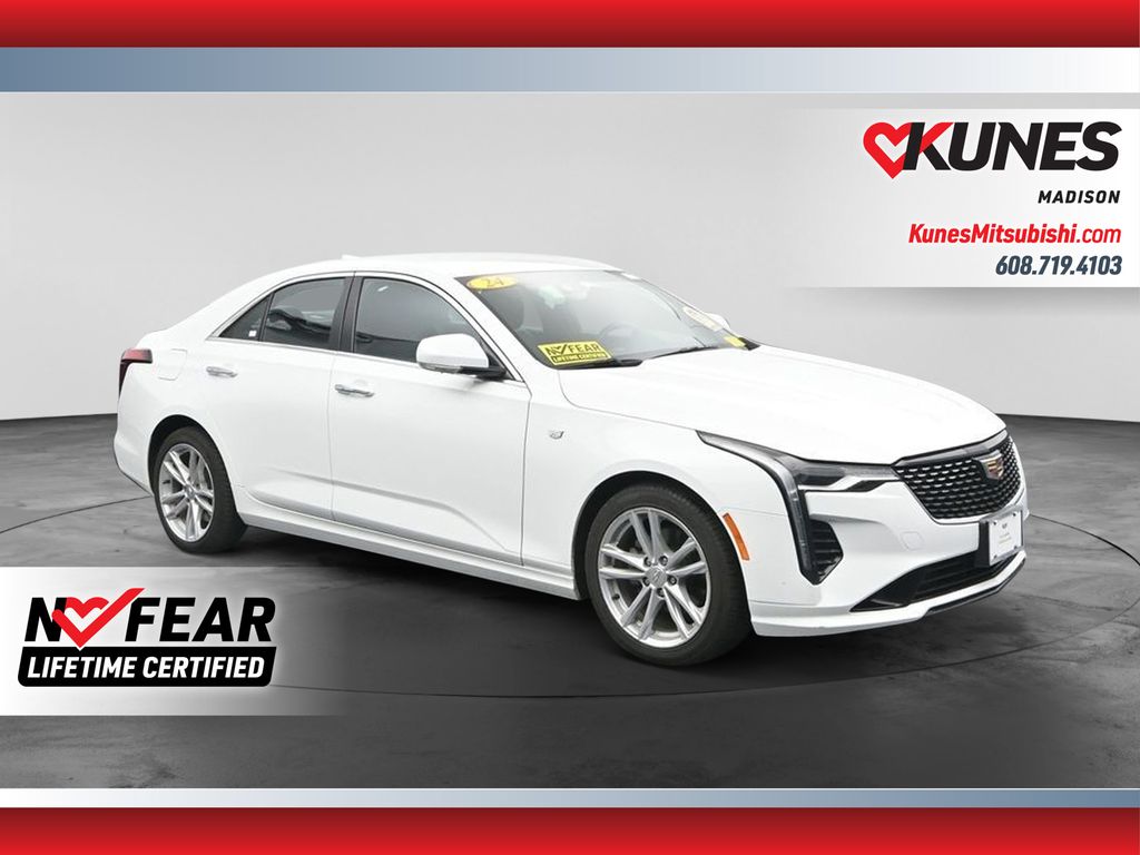 Summit White 2024 Cadillac CT4 Sedan Rear-Wheel Drive 8-Speed Automatic