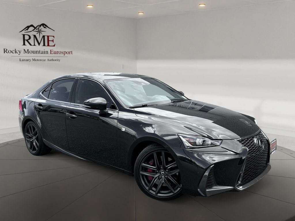 Black (Caviar) 2020 Lexus IS Sedan All-Wheel Drive 6-Speed Automatic