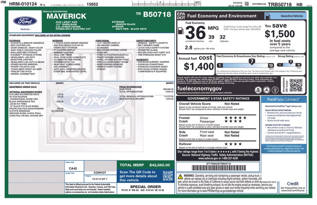 2026 Ford Maverick Lariat