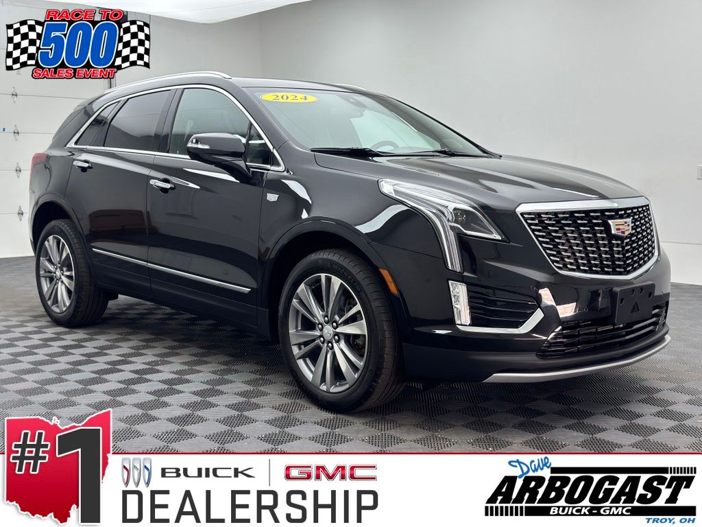 Stellar Black Metallic 2024 Cadillac XT5 Premium Luxury AWD SUV / Crossover Four-Wheel Drive 9-Speed Automatic