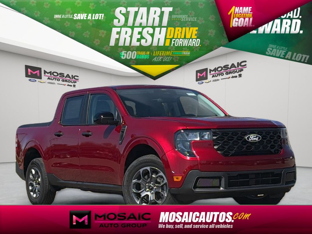 Ruby Red 2026 Ford Maverick XLT SuperCrew AWD Pickup Truck All-Wheel Drive Continuously Variable Transmission