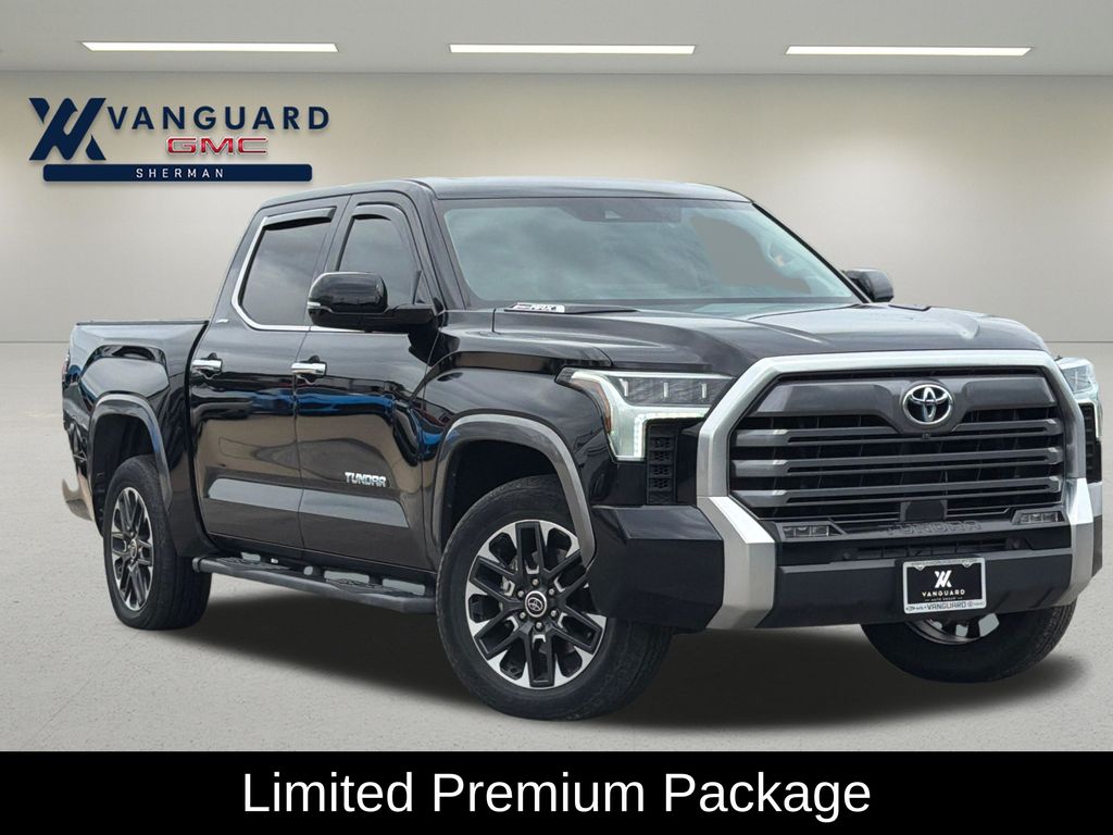 Midnight Black Metallic 2024 Toyota Tundra Hybrid Limited HV CrewMax Cab 4WD Pickup Truck Four-Wheel Drive Automatic