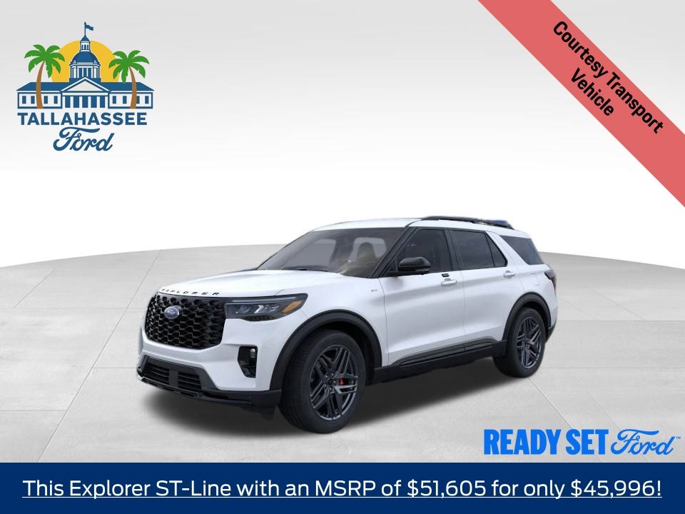 Star White Metallic Tri-Coat 2026 Ford Explorer ST-Line RWD SUV / Crossover Rear-Wheel Drive Automatic
