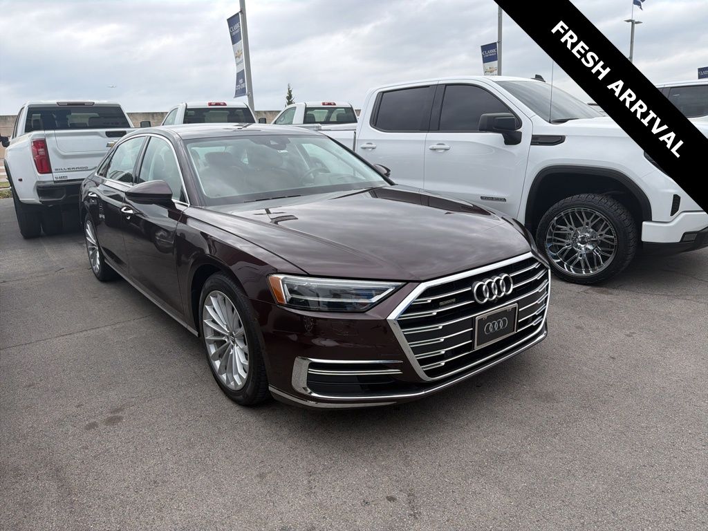 Red Metallic 2020 Audi A8 L quattro 55 TFSI Sedan All-Wheel Drive 8-Speed Automatic