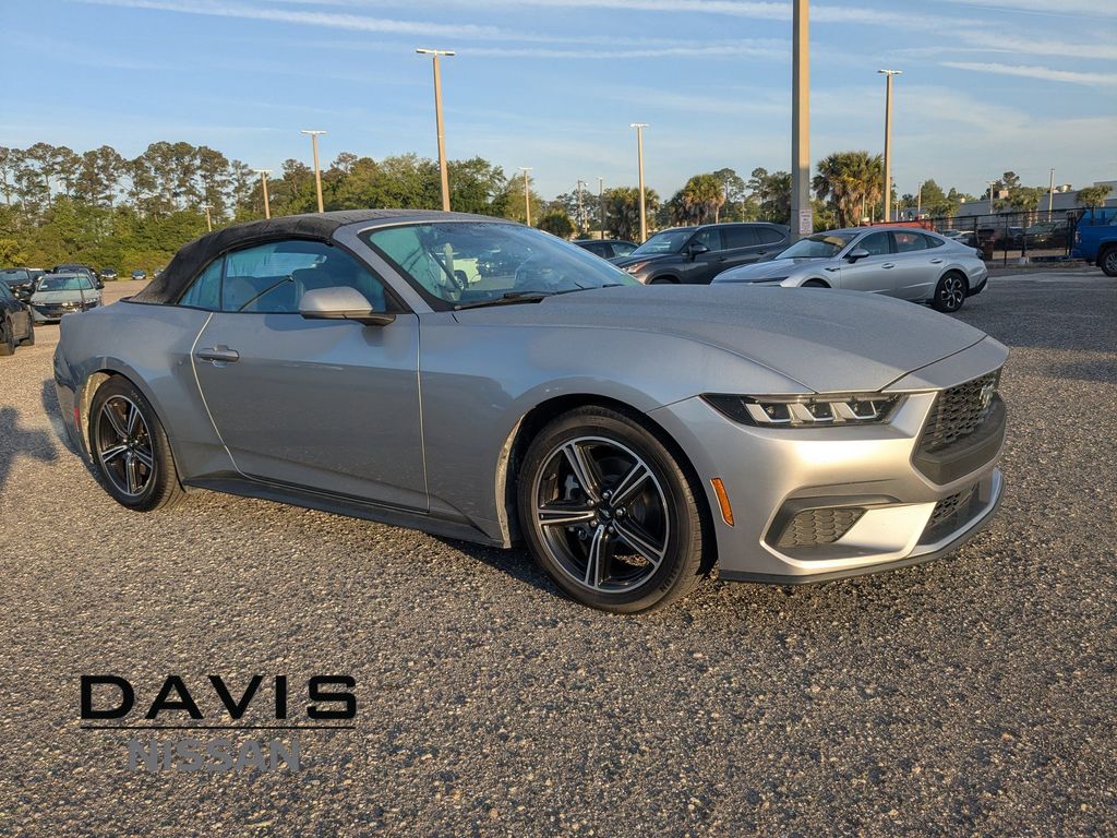 Silver Metallic 2024 Ford Mustang EcoBoost Convertible RWD Convertible Rear-Wheel Drive Automatic