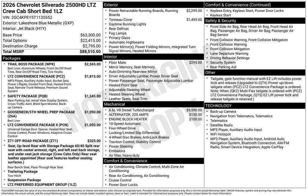 Used 2026 Chevrolet Silverado 2500HD Truck