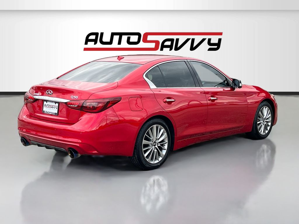 2023 INFINITI Q50 LUXE Red at AutoSavvy Houston Northwest