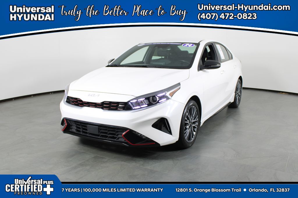 Snow White Pearl 2024 Kia Forte GT-Line FWD Sedan Front-Wheel Drive Continuously Variable Transmission