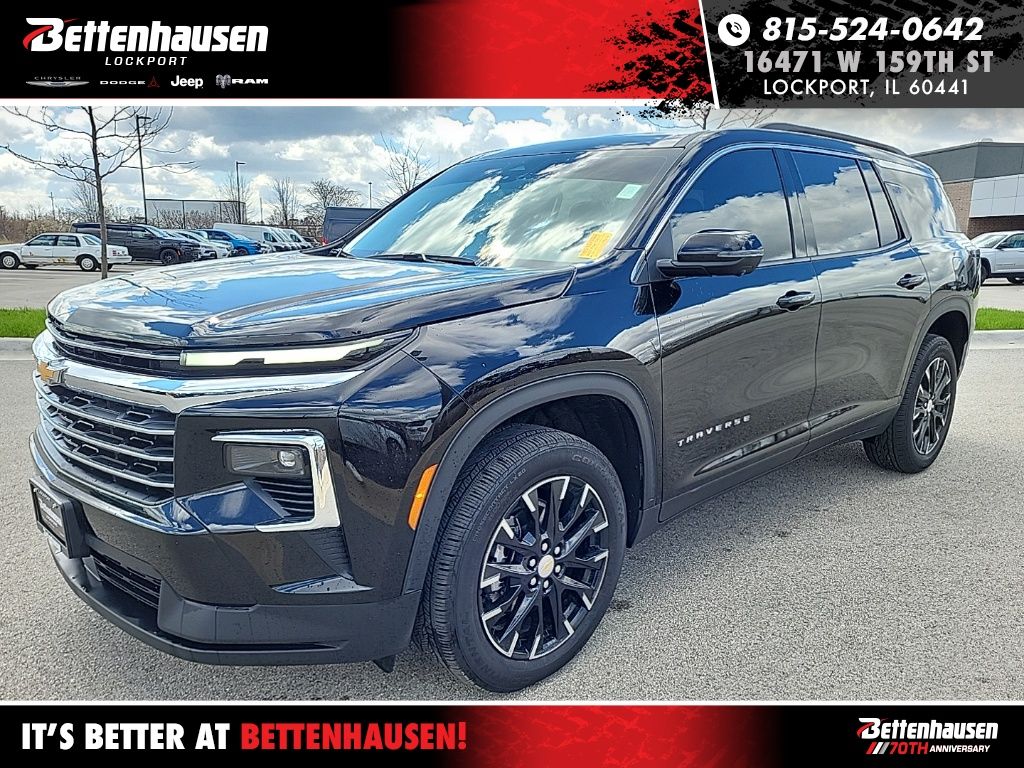 Black Metallic 2025 Chevrolet Traverse LT AWD SUV / Crossover Four-Wheel Drive 8-Speed Automatic