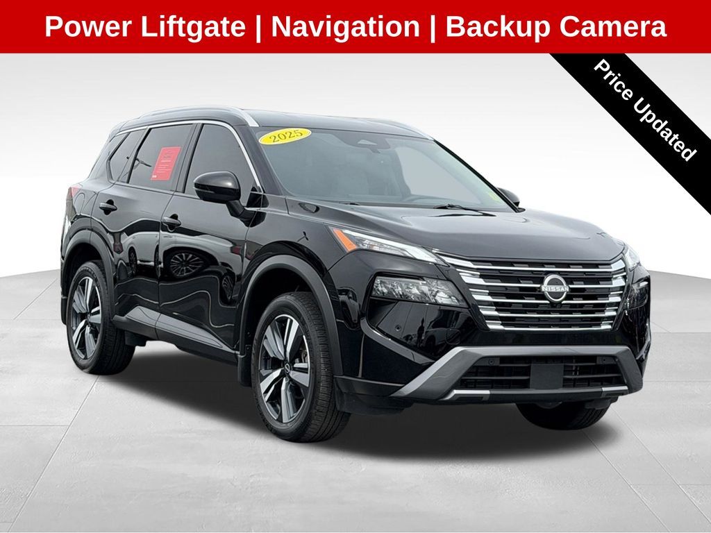 Super Black 2025 Nissan Rogue SL FWD SUV / Crossover Front-Wheel Drive Continuously Variable Transmission