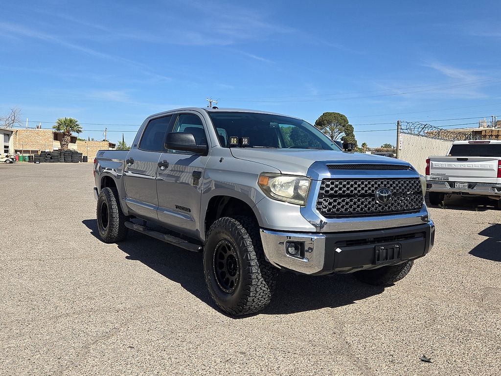 Gray 2018 Toyota Tundra SR5 CrewMax 5.7L FFV 4WD Pickup Truck Four-Wheel Drive 6-Speed Automatic Overdrive