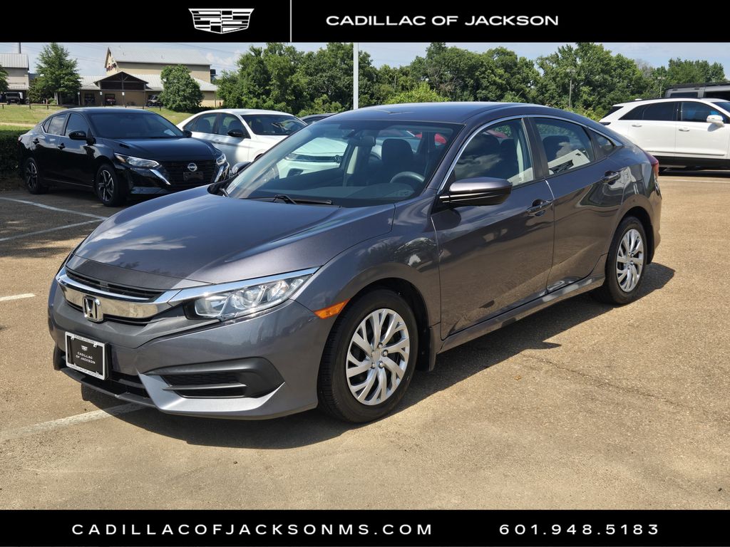 Silver 2017 Honda Civic Sedan Front-Wheel Drive Continuously Variable Transmission