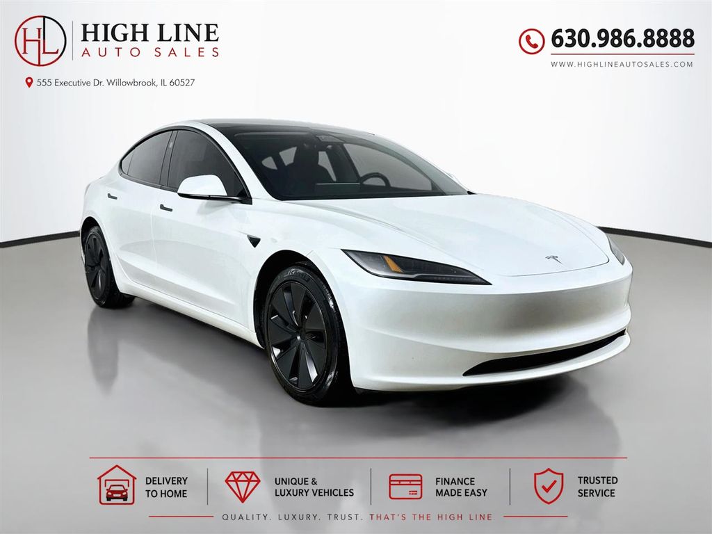 White 2024 Tesla Model 3 Sedan All-Wheel Drive 1-Speed Automatic
