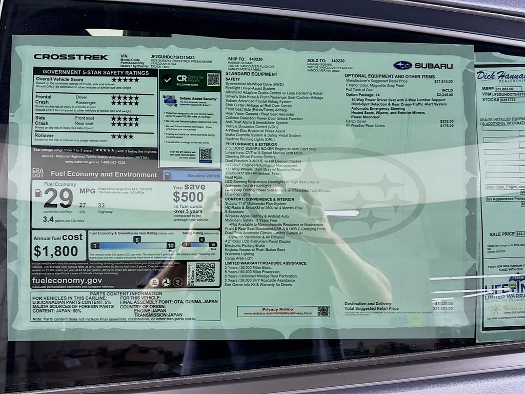 2025 Subaru Crosstrek Premium