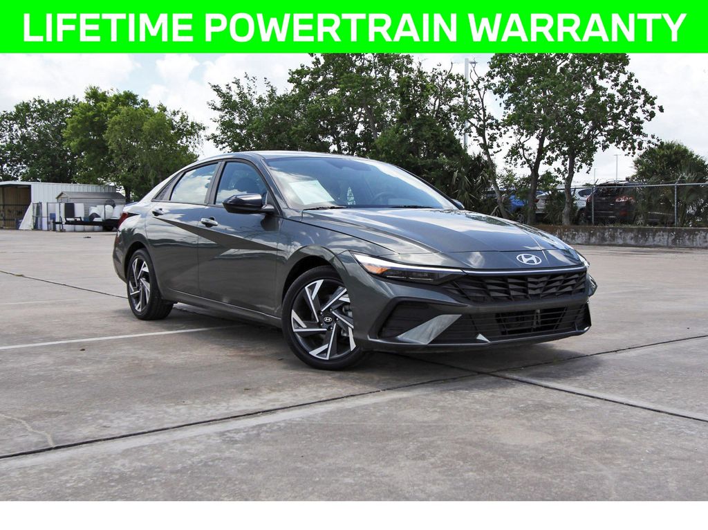 Gray 2025 Hyundai Elantra Hybrid Sedan Front-Wheel Drive 6-Speed Dual Clutch