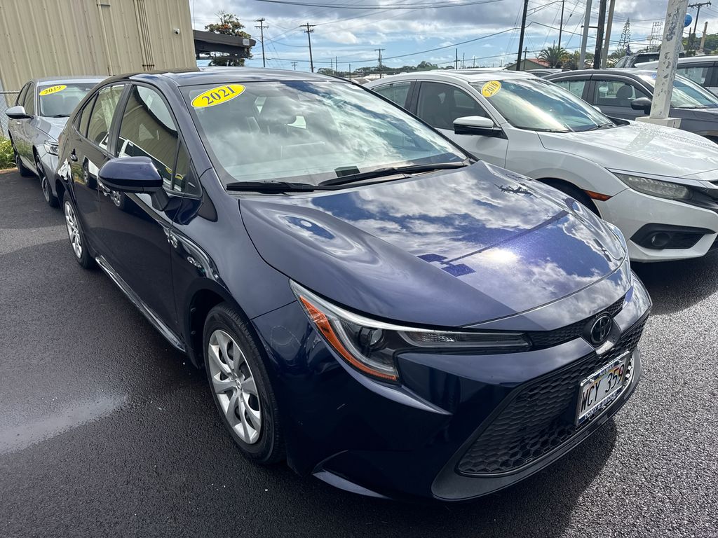 Blue 2021 Toyota Corolla Sedan Front-Wheel Drive Continuously Variable Transmission