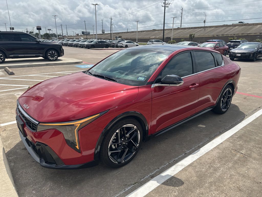 Currant Red 2025 Kia K4 GT-Line FWD Sedan Front-Wheel Drive Continuously Variable Transmission