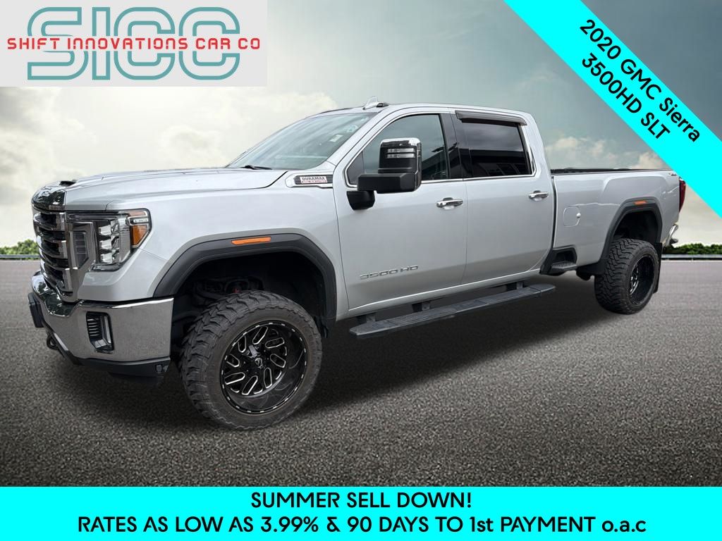 Silver 2020 GMC Sierra 3500HD Pickup Truck Four-Wheel Drive Automatic