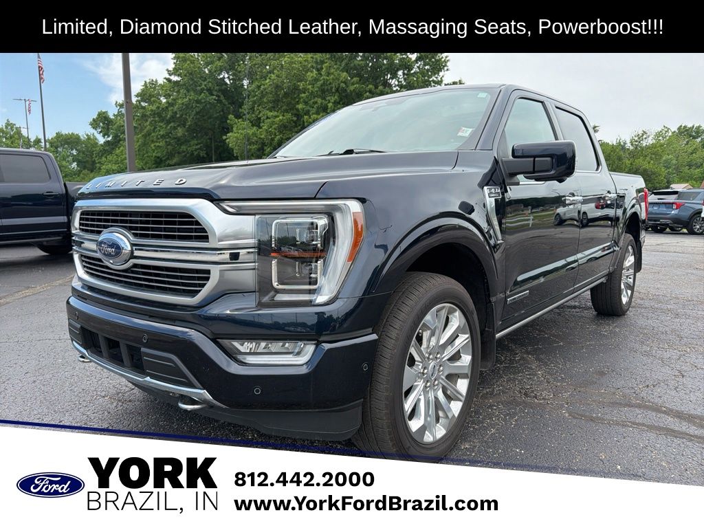 Blue Metallic 2023 Ford F-150 Pickup Truck Four-Wheel Drive Automatic