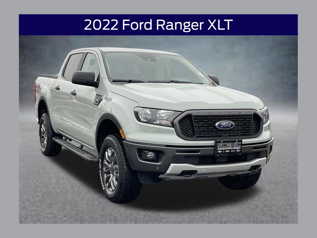 Cactus Gray 2022 Ford Ranger XLT SuperCrew 4WD Pickup Truck Four-Wheel Drive Automatic