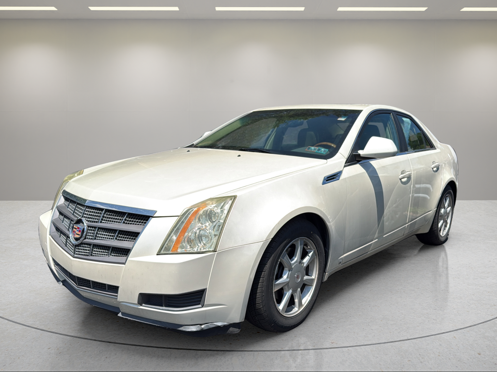 White Diamond Tricoat 2009 Cadillac CTS 3.6L AWD Sedan All-Wheel Drive 6-Speed Automatic