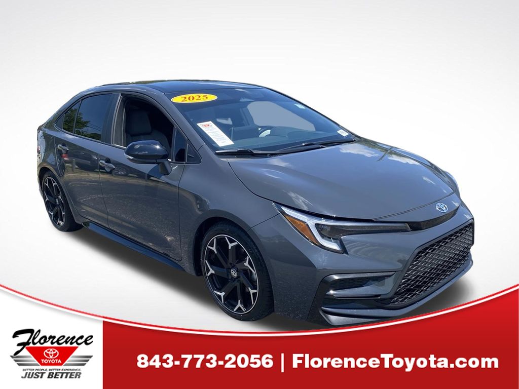 Midnight Black Metallic 2025 Toyota Corolla FX FWD Sedan Front-Wheel Drive Continuously Variable Transmission