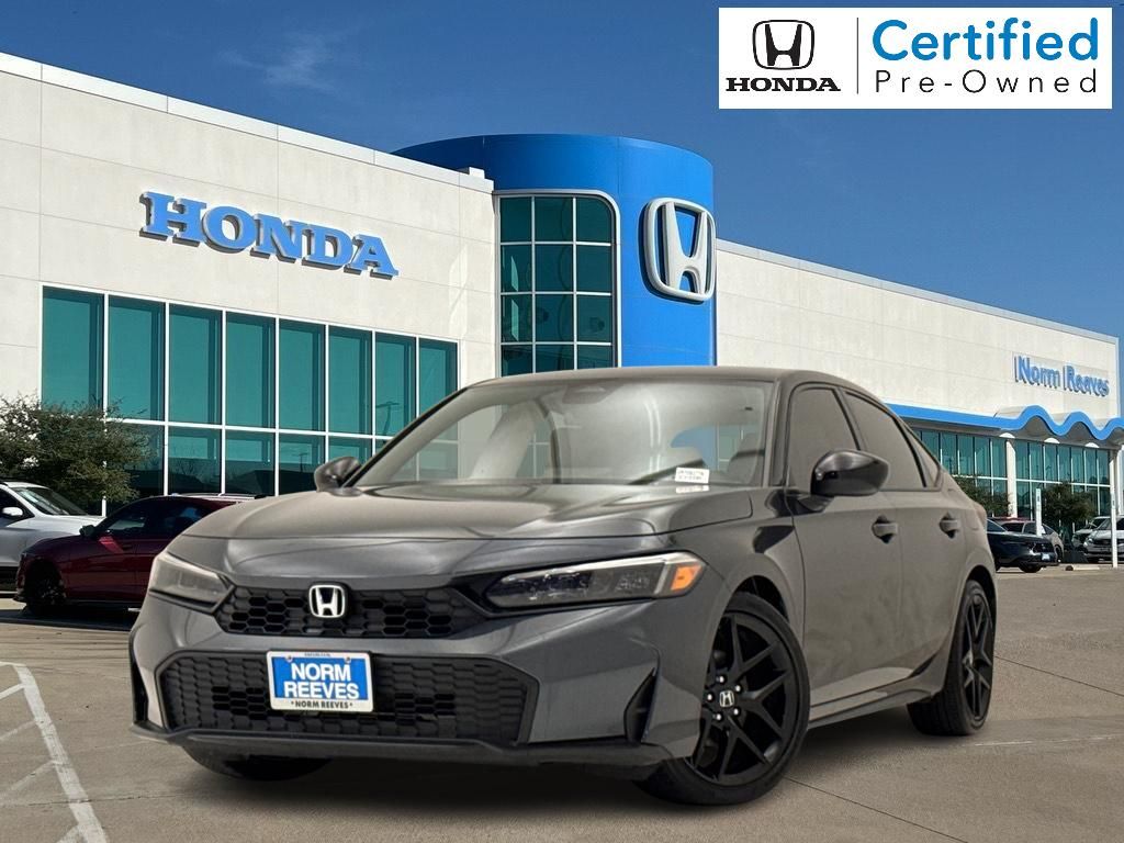 Gray 2025 Honda Civic Hatchback Hatchback Front-Wheel Drive Continuously Variable Transmission