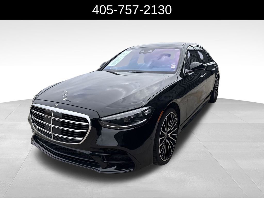 Black 2021 Mercedes-Benz S-Class S 580 Sedan 4MATIC Sedan All-Wheel Drive 9-Speed Automatic