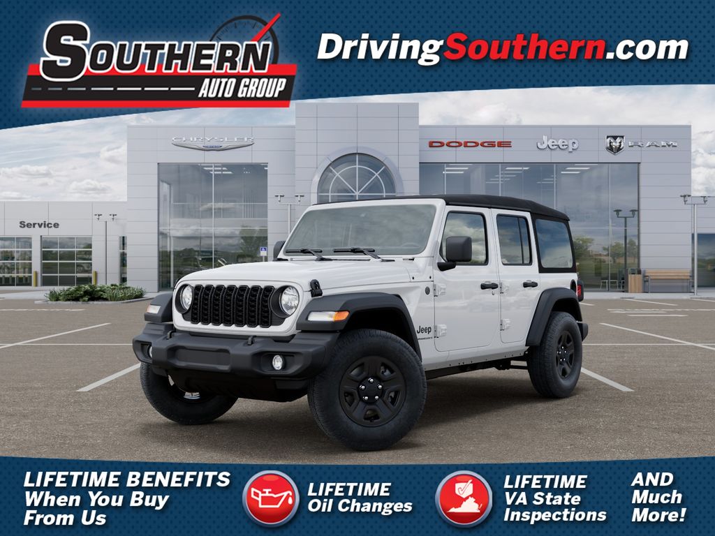 Bright White Clearcoat 2026 Jeep Wrangler Sport 4-Door 4WD SUV / Crossover Four-Wheel Drive 8-Speed Automatic