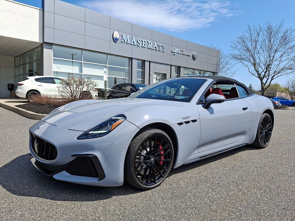 Grigio Incognito Solid 2024 Maserati GranCabrio Trofeo AWD Convertible All-Wheel Drive 8-Speed Automatic