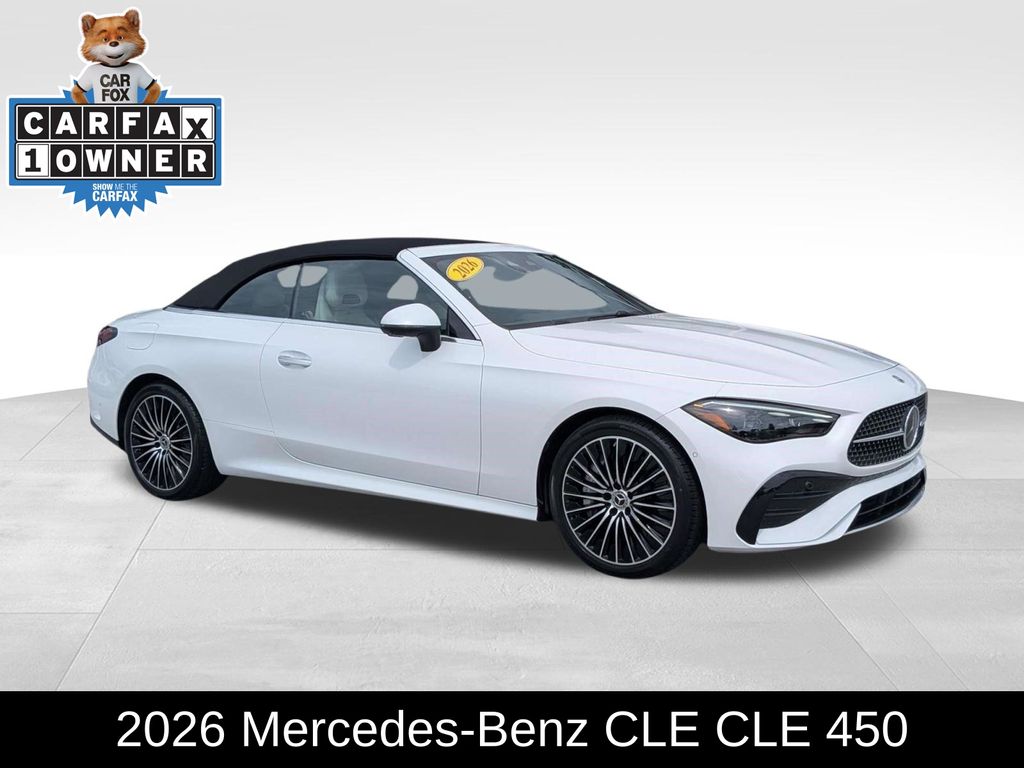 Moonlight White 2026 Mercedes-Benz CLE Convertible All-Wheel Drive 9-Speed Automatic