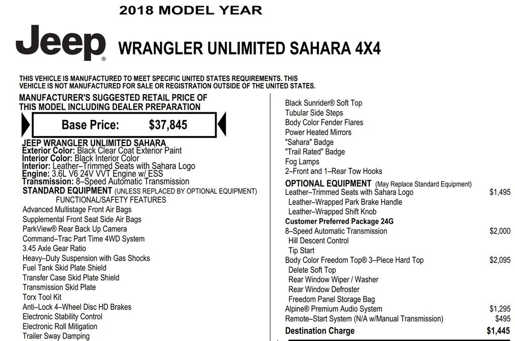 2018 Jeep Wrangler Unlimited Sahara 20