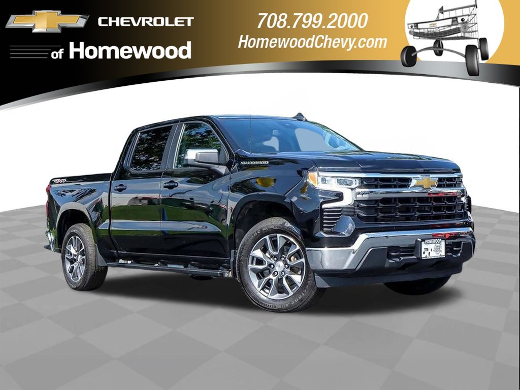 Black 2023 Chevrolet Silverado 1500 Pickup Truck Four-Wheel Drive 8-Speed Automatic