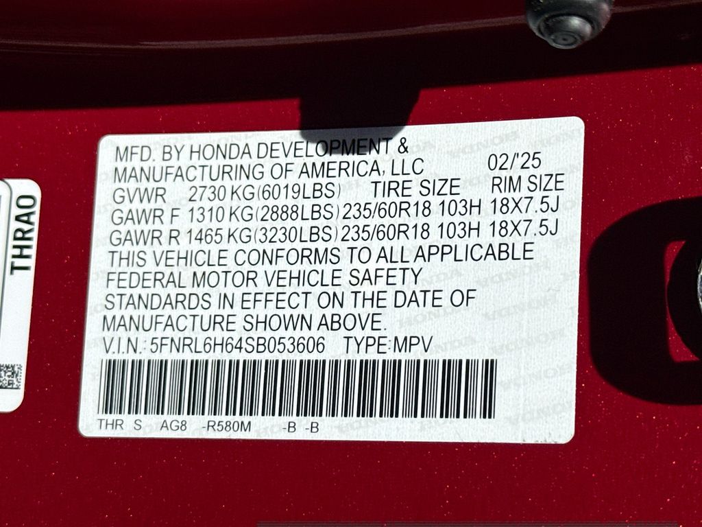 2025 Honda Odyssey EX-L Red at Shottenkirk Kia Fort Bend