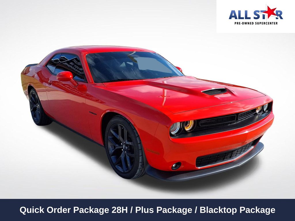 Go Mango! 2022 Dodge Challenger Coupe Rear-Wheel Drive 8-Speed Automatic