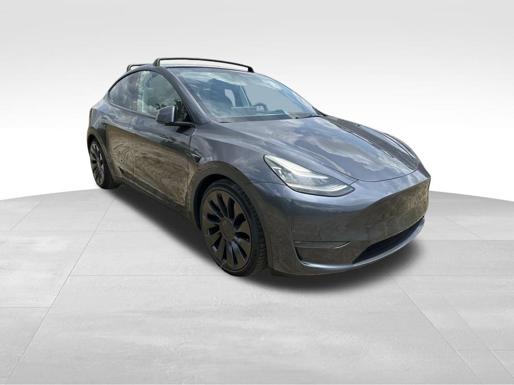 2021 Midnight Silver Metallic Tesla Model Y Performance AWD SUV
