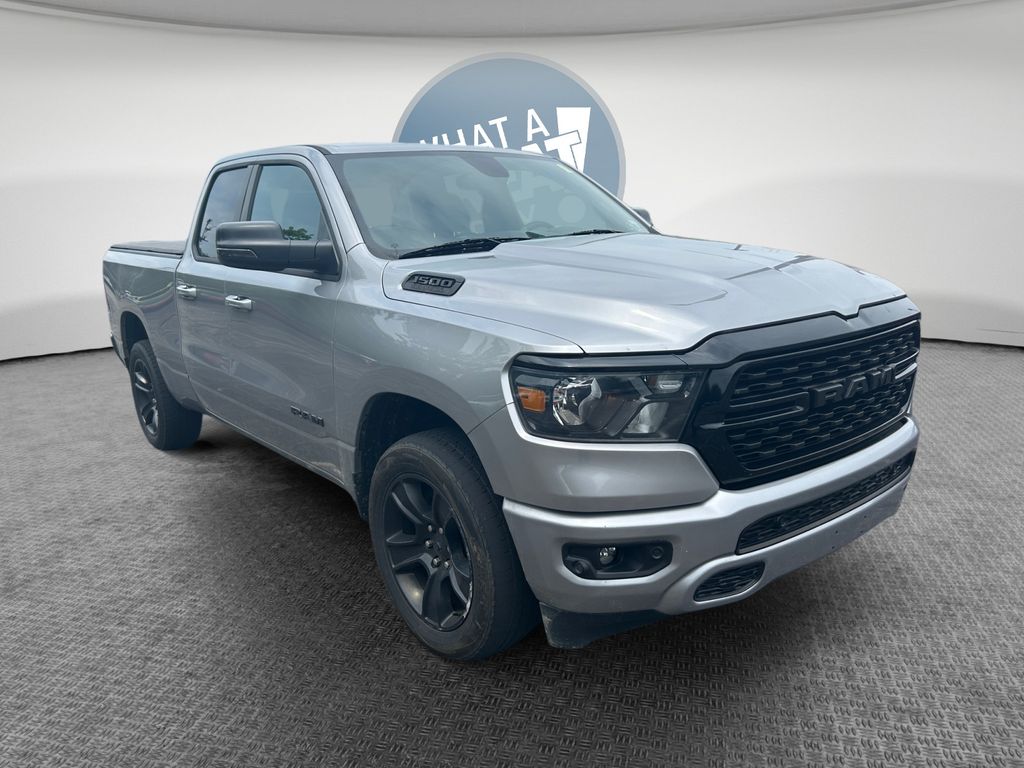 Billet Silver Metallic Clearcoat 2022 RAM 1500 Big Horn Quad Cab 4WD Pickup Truck Four-Wheel Drive 8-Speed Automatic