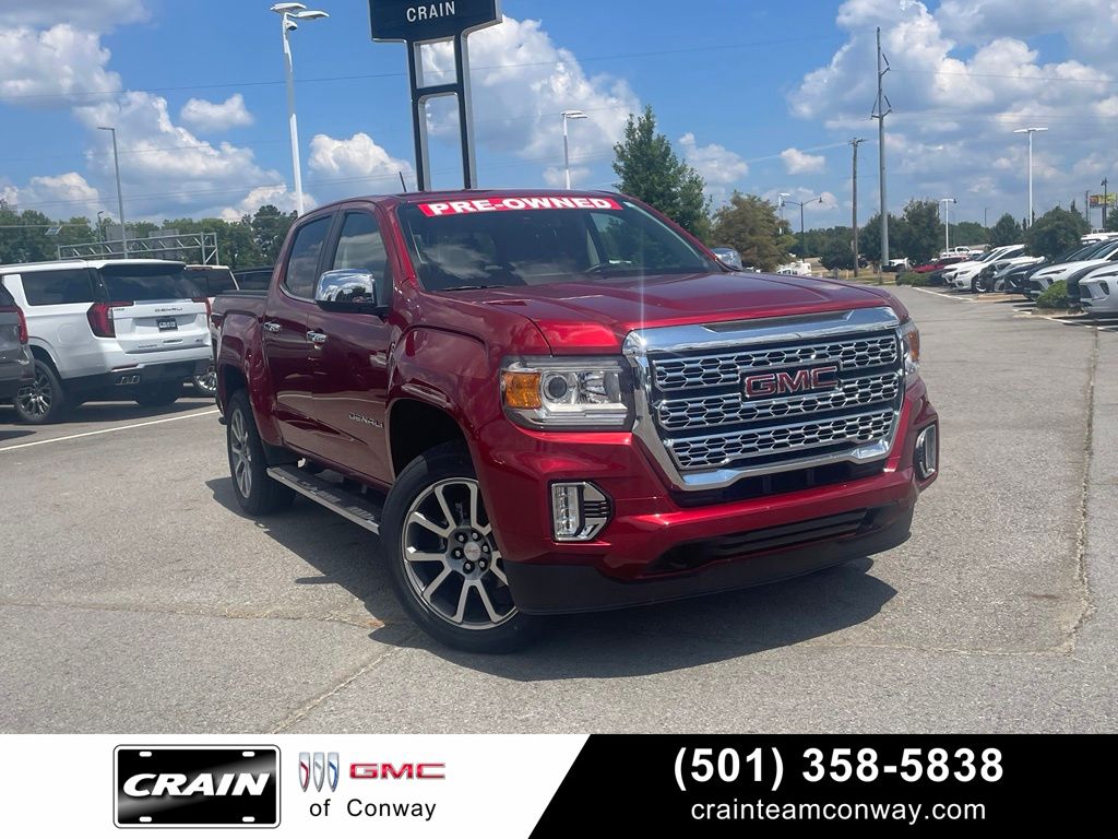 Cayenne Red Tintcoat 2021 GMC Canyon Pickup Truck Four-Wheel Drive 8-Speed Automatic