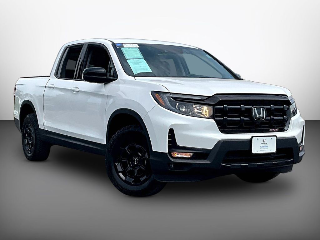 Platinum White Pearl 2025 Honda Ridgeline Sport+ AWD Pickup Truck All-Wheel Drive 9-Speed Automatic