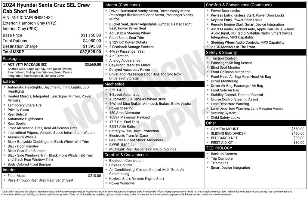 Certified Used 2024 Gray Hyundai SEL image 8