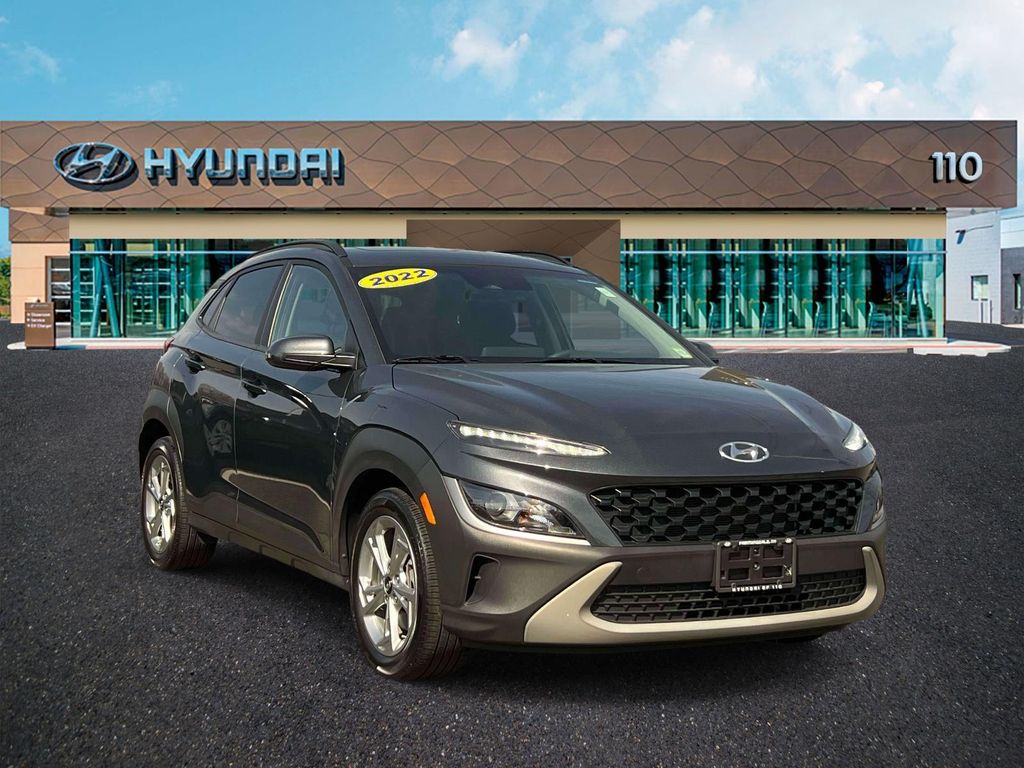 Thunder Gray 2022 Hyundai Kona SEL AWD SUV / Crossover All-Wheel Drive Continuously Variable Transmission