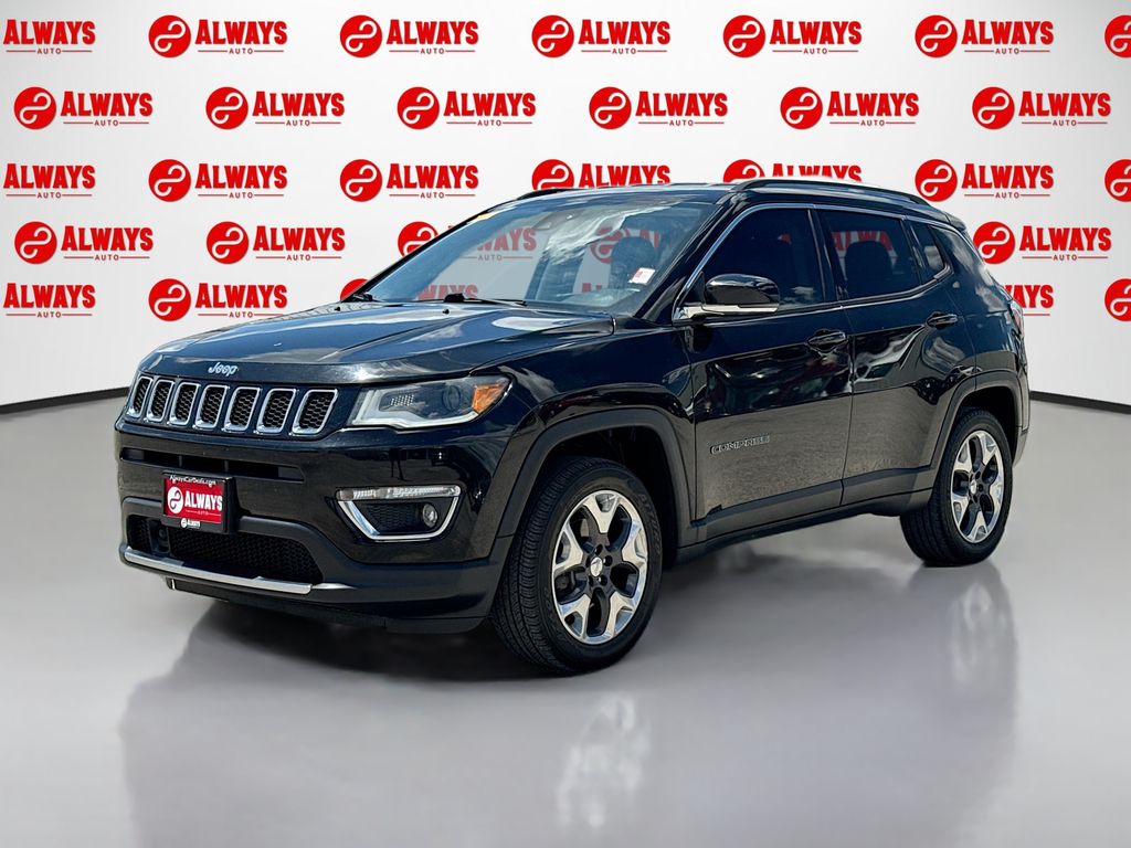 Diamond Black Crystal Pearlcoat 2018 Jeep Compass SUV / Crossover Four-Wheel Drive 9-Speed Automatic