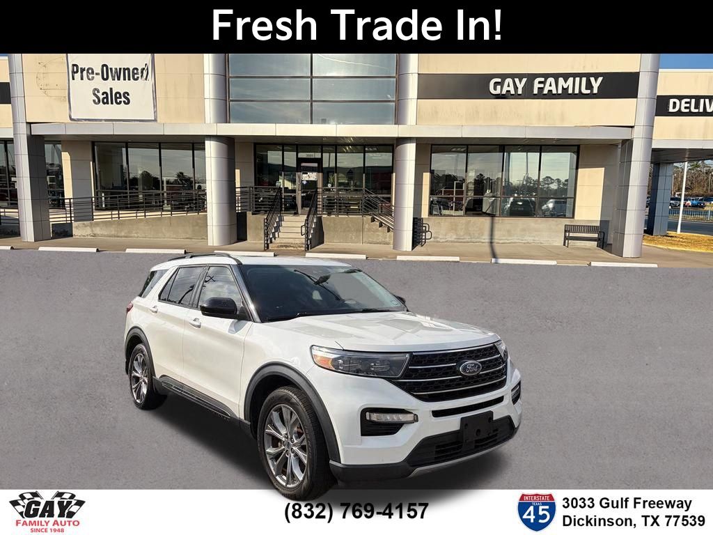 White Metallic 2022 Ford Explorer XLT RWD SUV / Crossover Rear-Wheel Drive Automatic