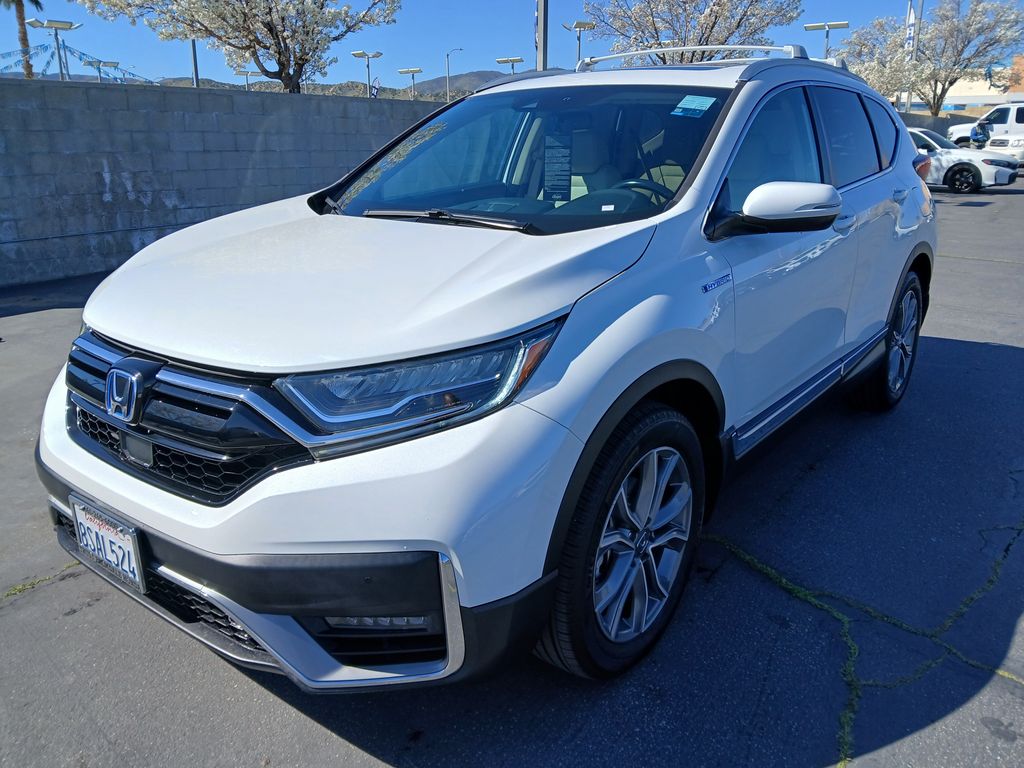 Platinum White Pearl 2020 Honda CR-V Hybrid Touring AWD SUV / Crossover All-Wheel Drive Continuously Variable Transmission