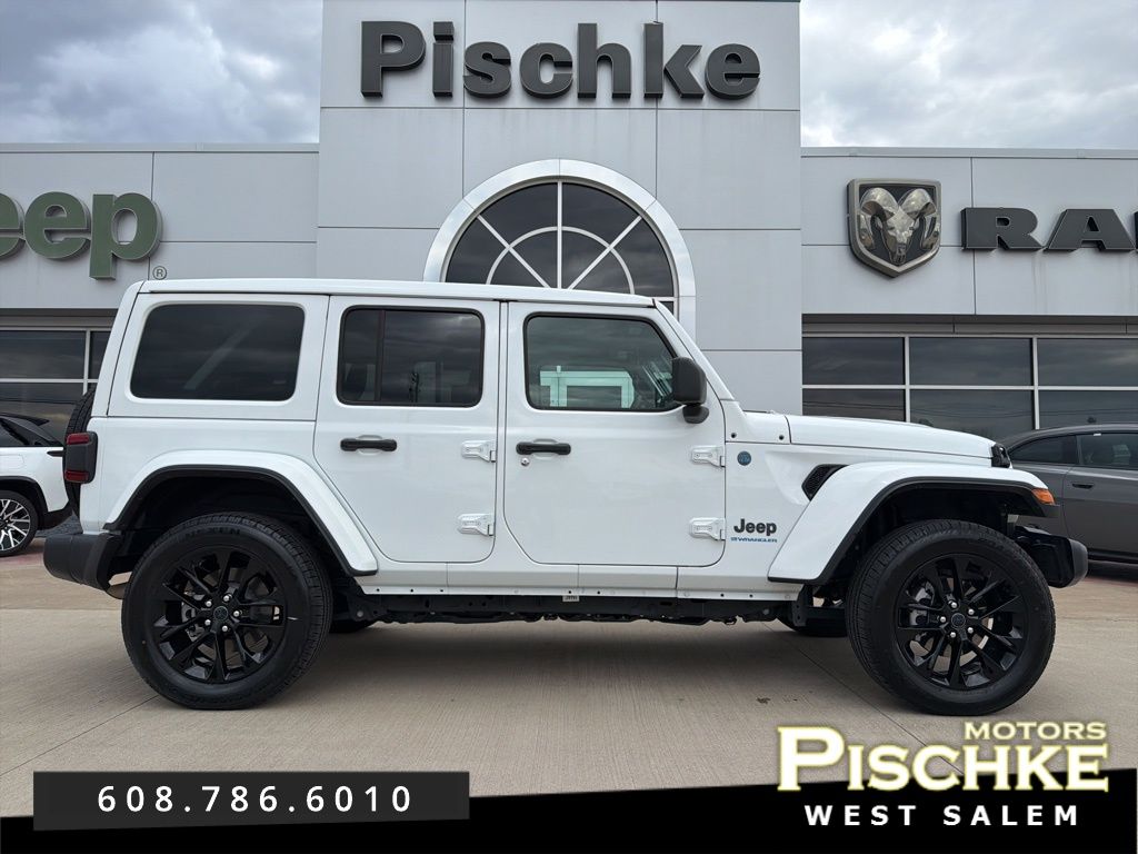 Bright White Clearcoat 2025 Jeep Wrangler 4xe Sahara 4WD SUV / Crossover Four-Wheel Drive 8-Speed Automatic