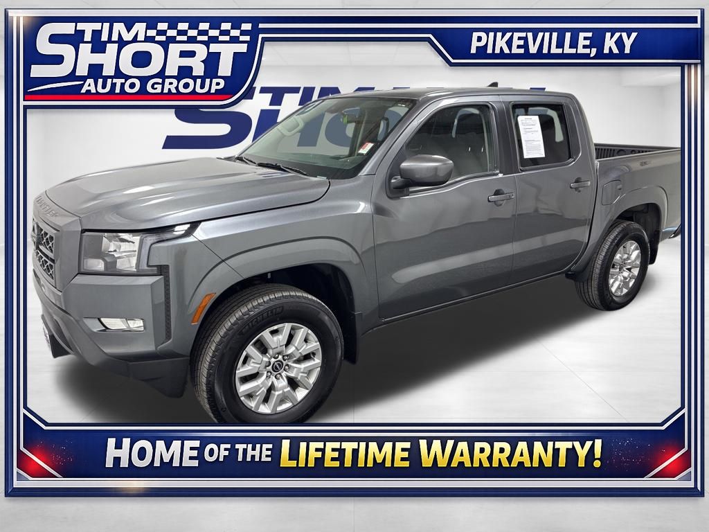 Gray (Gun Metallic) 2024 Nissan Frontier SV Crew Cab 4WD Pickup Truck Four-Wheel Drive 9-Speed Automatic Overdrive